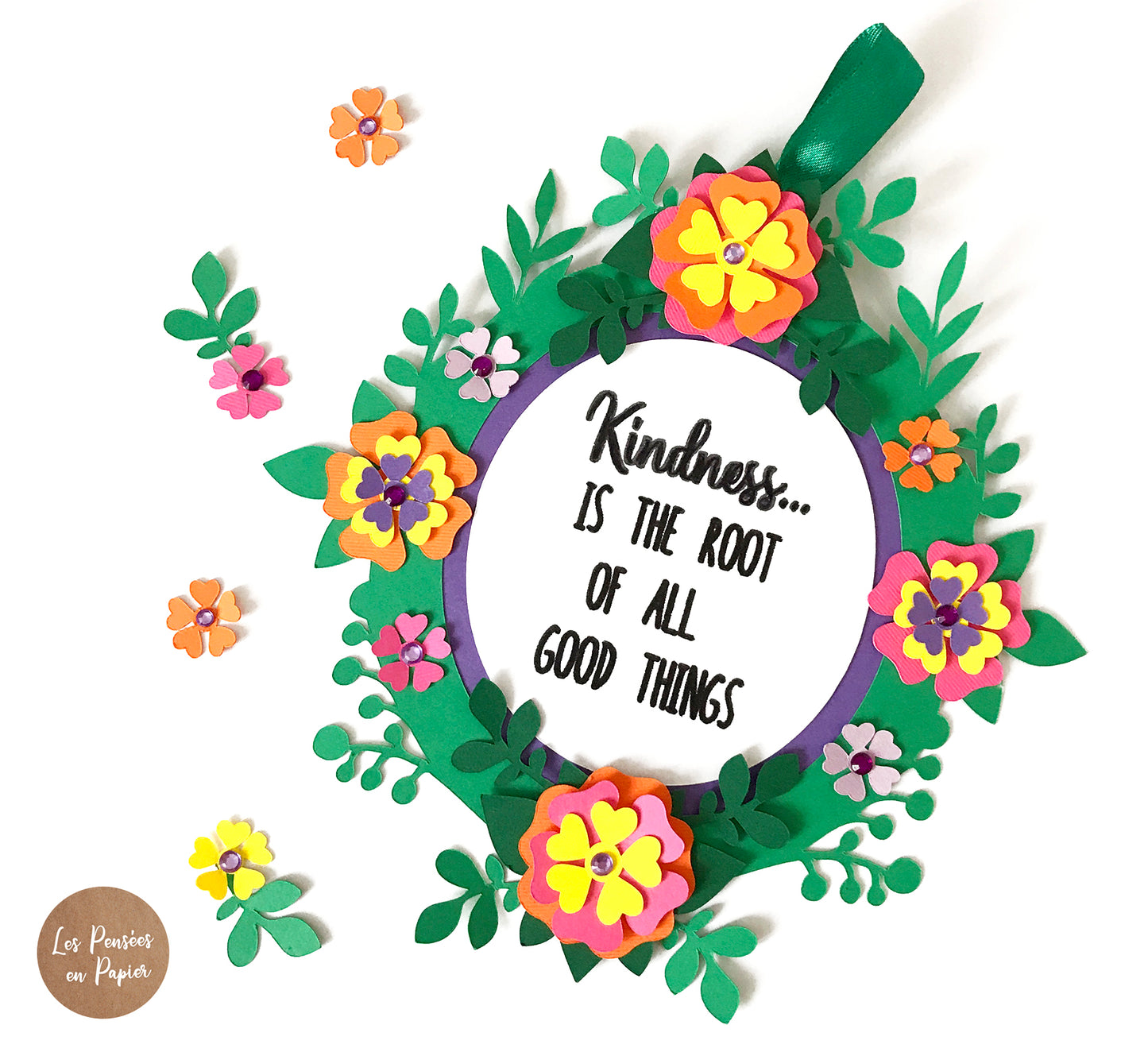 KIND FLOWER FRAME - Free SVG