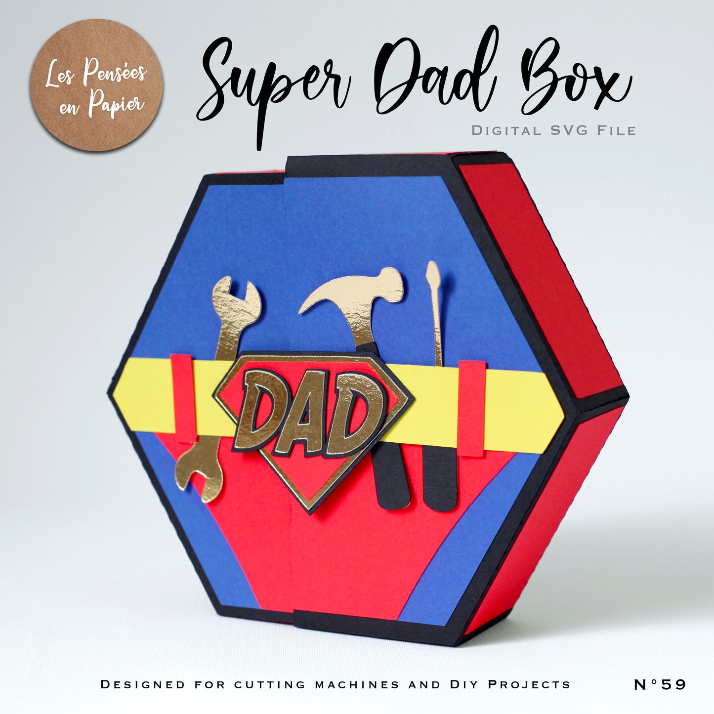SUPER DAD BOX - SVG