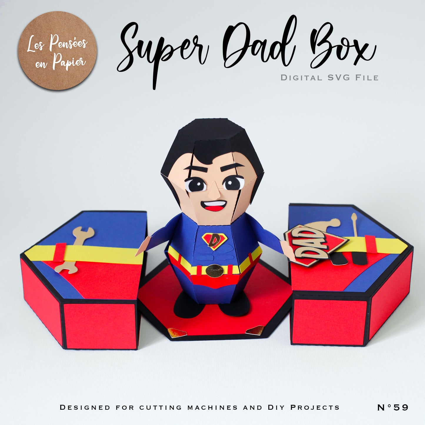 SUPER DAD BOX - SVG