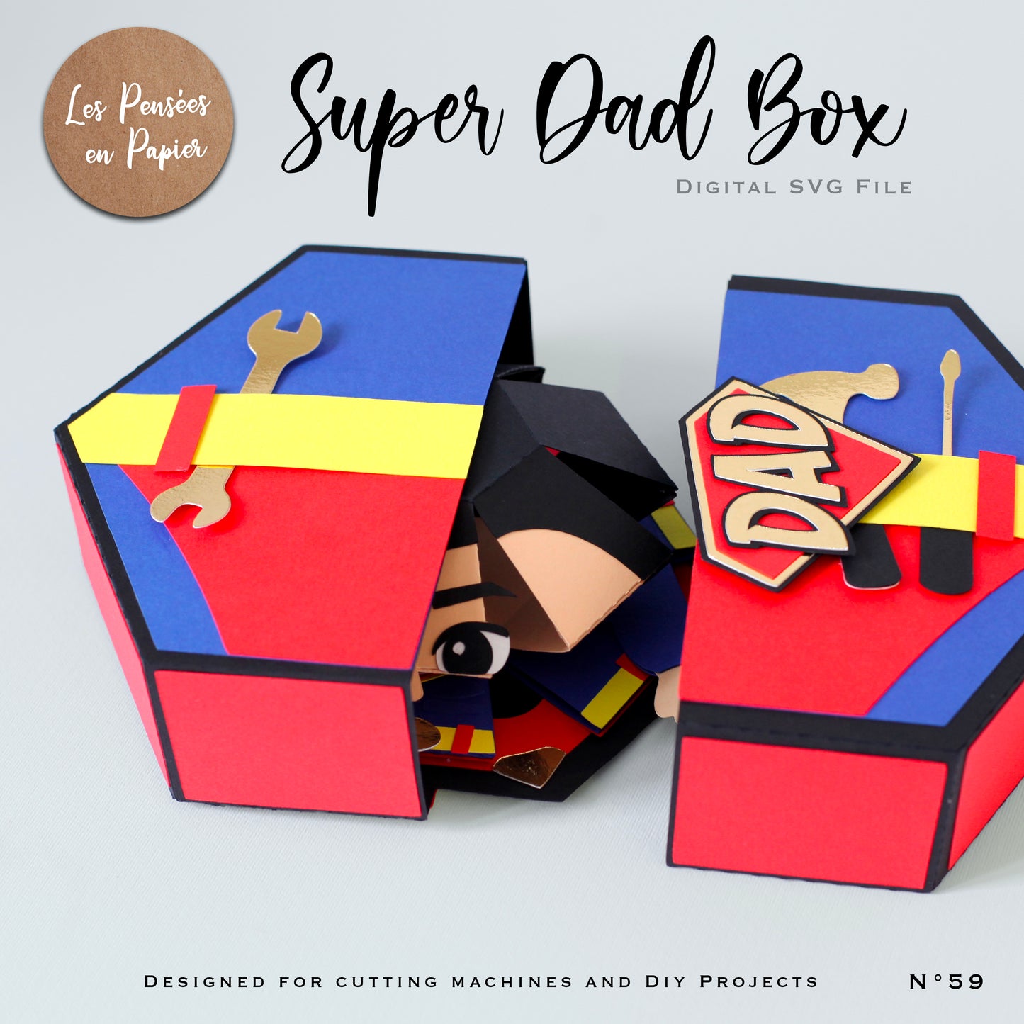 SUPER DAD BOX - SVG
