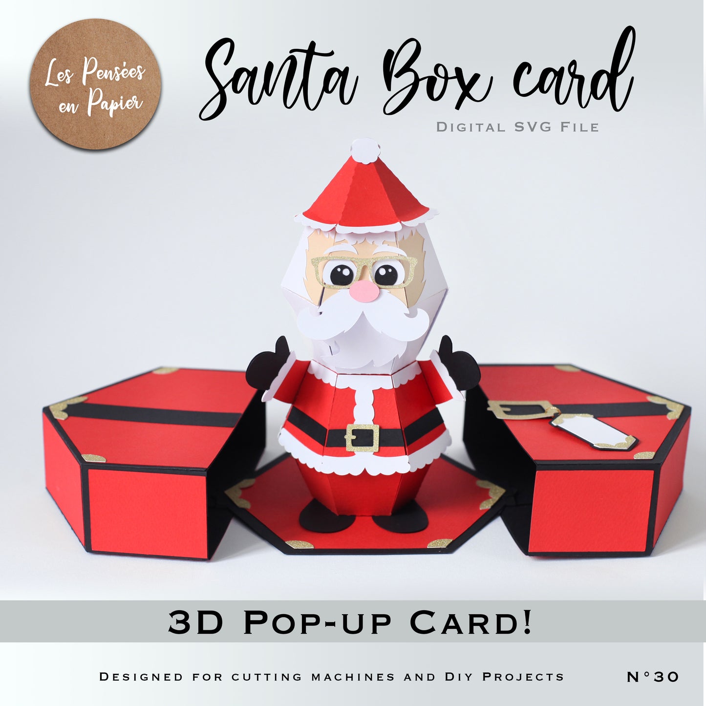 SANTA BOX CARD - SVG