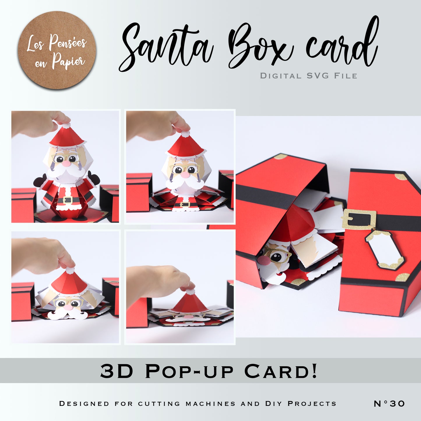 SANTA BOX CARD - SVG