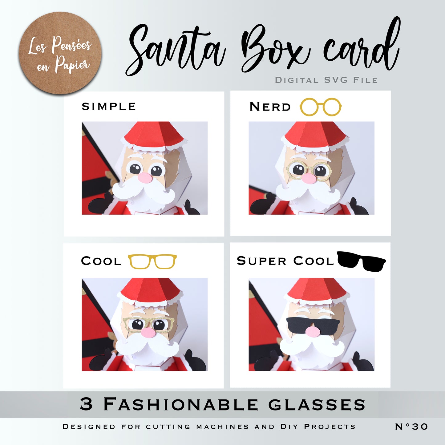SANTA BOX CARD - SVG