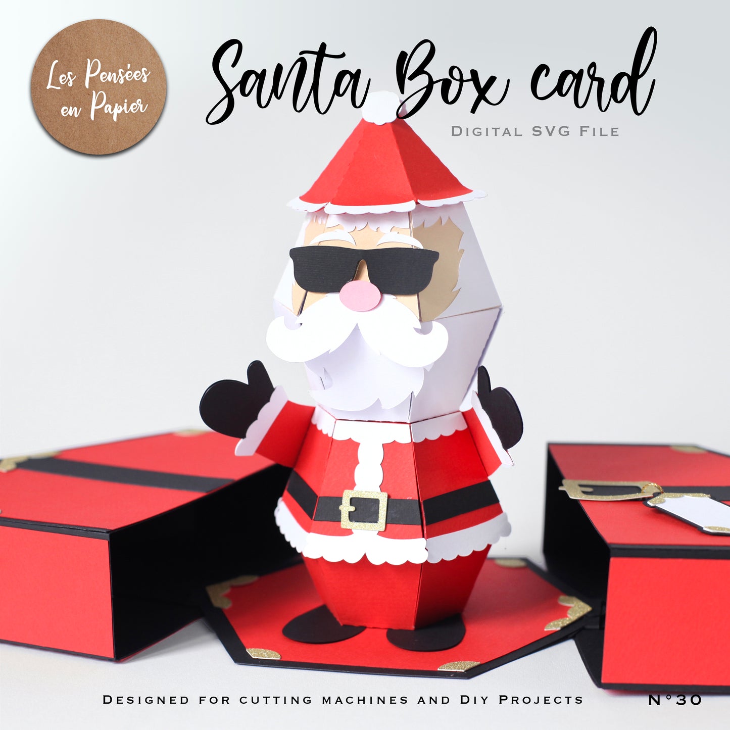 SANTA BOX CARD - SVG