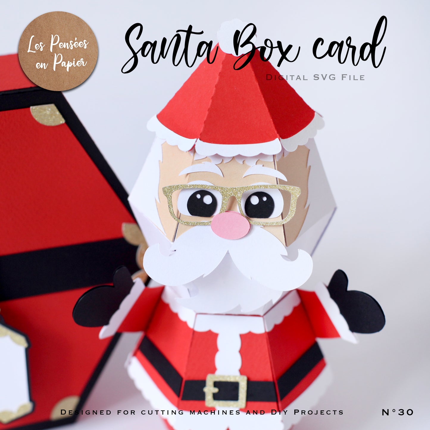 SANTA BOX CARD - SVG