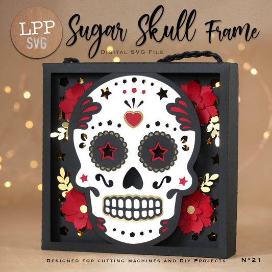 SUGAR SKULL Light Frame - SVG