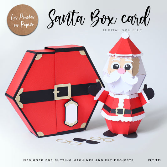 SANTA BOX CARD - SVG